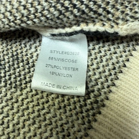 Jodifl Open Front Leopard Long Cardigan Sweater Women's Medium Soft Fall Pockets - Picture 4 of 7